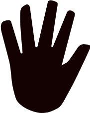 Icon of a human left hand